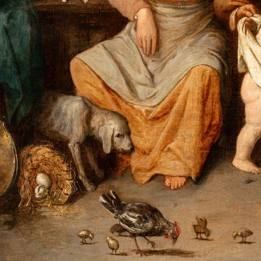 David Ryckaert III - Festa contadina con bimbi danzanti, dettaglio